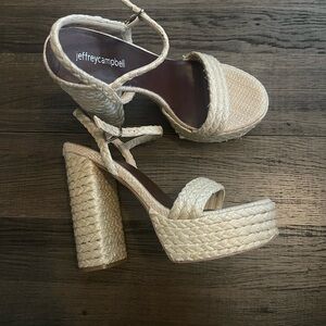 Jeffrey Campbell Y2K Yachty Platform Heel  Natural